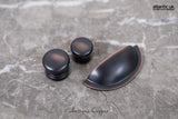 Quality image of Old English Winchester Solid Brass Cabinet Cup Pull on Concealed Fix - Antique Copper | Sku. oec1176ac | available from Trade Door Handles.