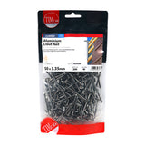 This is an image of Timco - Clout Nails - Aluminium 50 x 3.35mm (0.25 Kg TIMbag) ACN50B