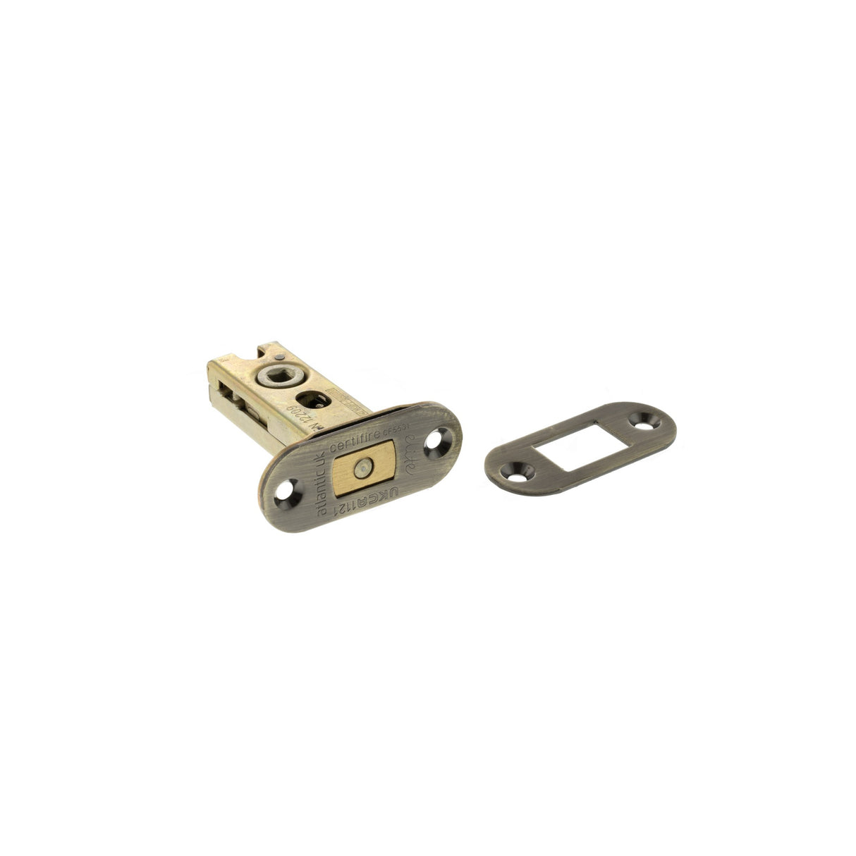 Quality image of Atlantic Radius Fire-Rated CE Marked Bolt Through Tubular Deadbolt 2.5" - Antique Brass | Sku. adbrce25ab | available from Trade Door Handles.