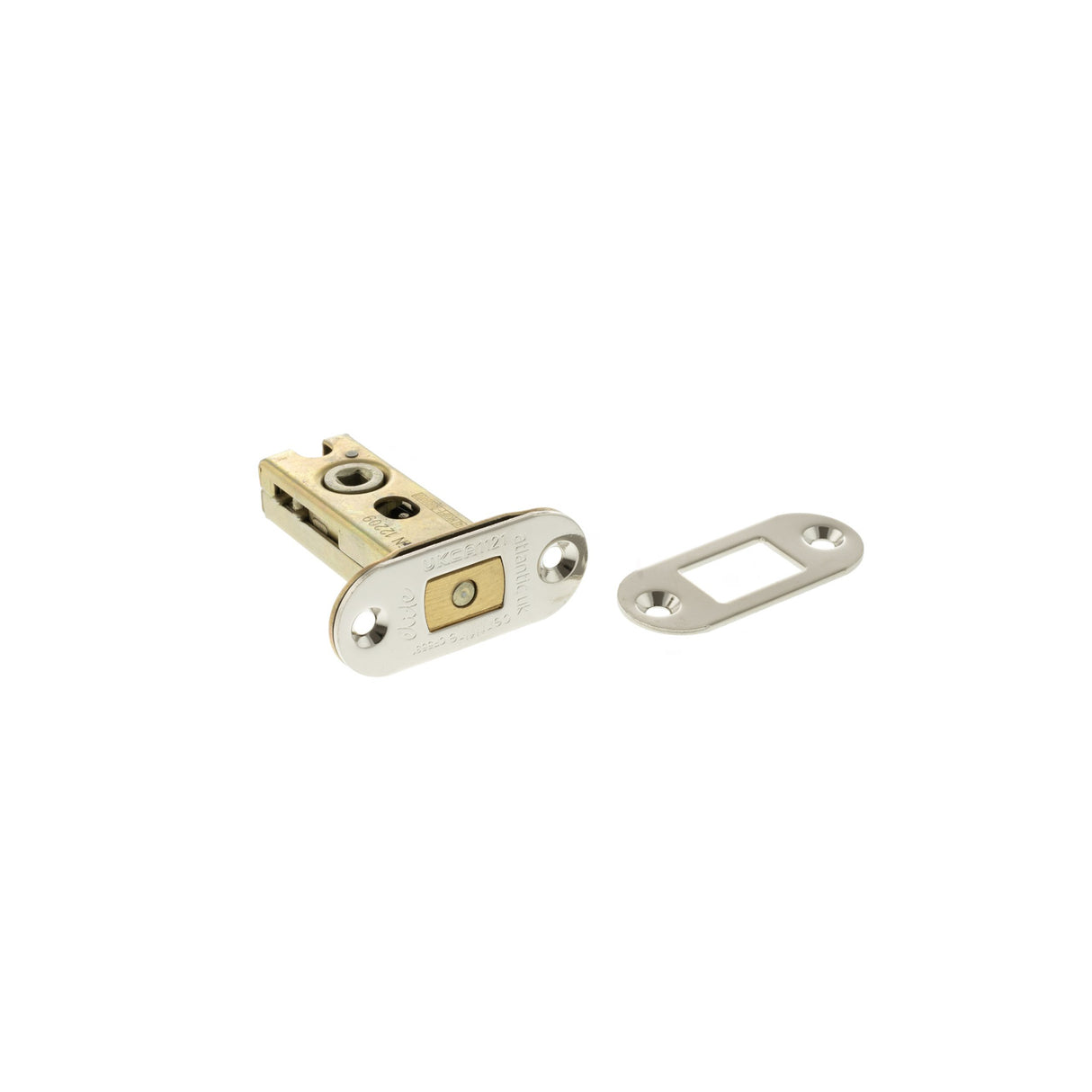Quality image of Atlantic Radius Fire-Rated CE Marked Bolt Through Tubular Deadbolt 2.5" - Polished Nickel | Sku. adbrce25pn | available from Trade Door Handles.
