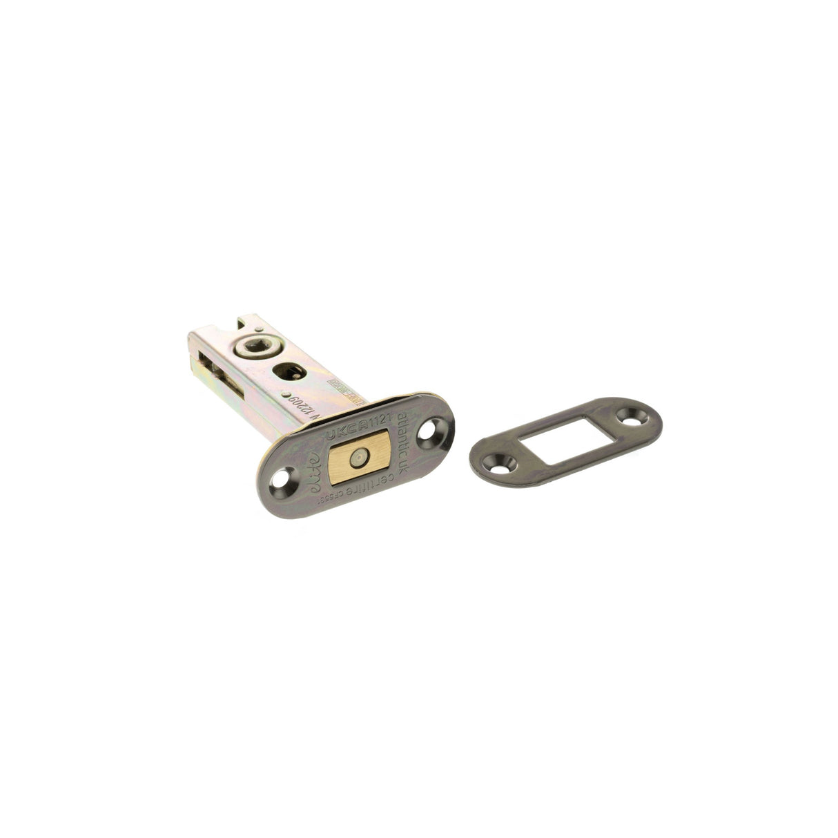 Quality image of Atlantic Radius Fire-Rated CE Marked Bolt Through Tubular Deadbolt 3" - Black Nickel | Sku. adbrce3bn | available from Trade Door Handles.