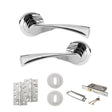 Quality image of STATUS Colorado Door Handle Pack (3 Lever Lock Set - 3" CE Sashlock, 4" Slim Knuckle Hinges x2) - Polished Chrome | Sku. adps34rpc19 | available from Trade Door Handles.