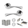 Quality image of STATUS Colorado Door Handle Pack (Euro Lock Set - 2.5" CE Sashlock, 3" Fire Rated Hinges x3) - Polished Chrome | Sku. adps34rpc20 | available from Trade Door Handles.