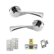 Quality image of STATUS Colorado Door Handle Pack (Latch Set - 3" CE Latch, 4" Slim Knuckle Hinges x2) - Polished Chrome | Sku. adps34rpc6 | available from Trade Door Handles.