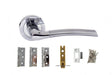 Quality image of Atlantic Swell Door Pack Bundle (2.5" Latch, 3"x2" Hingesx3) - Satin Chrome/Polished Chrome | Sku. adpbeco10scpc25 | available from Trade Door Handles.