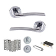 Quality image of Eco Swell Door Handle Pack (Bathroom Set - 2.5" CE Bathroom Lock, 3" Fire Rated Hinges x3) - Satin Chrome/Polished Chrome | Sku. adpeco10scpc8 | available from Trade Door Handles.