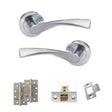 Quality image of Eco Aqua Door Handle Pack (Latch Set - 3" CE Latch, 4" Slim Knuckle Hinges x2) - Satin Chrome | Sku. adpeco20sc6 | available from Trade Door Handles.