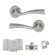 Quality image of Eco Wave Door Handle Pack (Latch Set - 2.5" CE Latch, 4" Fire Rated Hinges x3) - Polished Chrome | Sku. adpeco30pc3 | available from Trade Door Handles.
