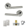 Quality image of Eco Ocean Door Handle Pack (Latch Set - 2.5" CE Latch, 4" Slim Knuckle Hinges x2) - Satin Chrome/Polished Chrome | Sku. adpeco40scpc5 | available from Trade Door Handles.