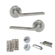 Quality image of Eco Surf Door Handle Pack (Bathroom Set - 2.5" CE Bathroom Lock, 4" Slim Knuckle Hinges x2) - Satin Chrome | Sku. adpeco60sc12 | available from Trade Door Handles.
