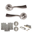 Quality image of Old English Richmond Door Handle Pack (3 Lever Lock Set - 3" CE Sashlock, 4" Fire Rated Hinges x3) - Matt Gun Metal | Sku. adpoe110mbn17 | available from Trade Door Handles.