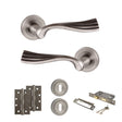 Quality image of Old English Richmond Door Handle Pack (3 Lever Lock Set - 2.5" CE Sashlock, 4" Slim Knuckle Hinges x2) - Matt Gun Metal | Sku. adpoe110mbn18 | available from Trade Door Handles.