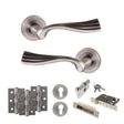 Quality image of Old English Richmond Door Handle Pack (Euro Lock Set - 3" CE Sashlock, 3" Fire Rated Hinges x3) - Matt Gun Metal | Sku. adpoe110mbn21 | available from Trade Door Handles.