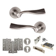 Quality image of Old English Richmond Door Handle Pack (Euro Lock Set - 2.5" CE Sashlock, 4" Fire Rated Hinges x3) - Matt Gun Metal | Sku. adpoe110mbn22 | available from Trade Door Handles.