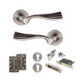 Quality image of Old English Richmond Door Handle Pack (Euro Lock Set - 2.5" CE Sashlock, 4" Slim Knuckle Hinges x2) - Matt Gun Metal | Sku. adpoe110mbn24 | available from Trade Door Handles.