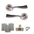 Quality image of Old English Richmond Door Handle Pack (Latch Set - 3" CE Latch, 4" Fire Rated Hinges x3) - Matt Gun Metal | Sku. adpoe110mbn4 | available from Trade Door Handles.