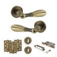 Quality image of Old English Cambridge Door Handle Pack (3 Lever Lock Set - 3" CE Sashlock, 3" Fire Rated Hinges x3) - Matt Antique Brass | Sku. adpoe175mab15 | available from Trade Door Handles.