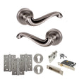 Quality image of Old English Colchester Door Handle Pack (Euro Lock Set - 3" CE Sashlock, 4" Fire Rated Hinges x3) - Matt Gun Metal | Sku. adpoe177mbn23 | available from Trade Door Handles.