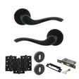 Quality image of Old English Warwick Door Handle Pack (3 Lever Lock Set - 2.5" CE Sashlock, 4" Fire Rated Hinges x3) - Matt Black | Sku. adpoe178mb16 | available from Trade Door Handles.