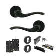 Quality image of Old English Warwick Door Handle Pack (Euro Lock Set - 3" CE Sashlock, 4" Slim Knuckle Hinges x2) - Urban Dark Bronze | Sku. adpoe178mb25 | available from Trade Door Handles.