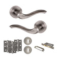 Quality image of Old English Warwick Door Handle Pack (3 Lever Lock Set - 2.5" CE Sashlock, 3" Fire Rated Hinges x3) - Matt Gun Metal | Sku. adpoe178mbn14 | available from Trade Door Handles.