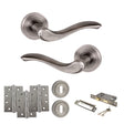 Quality image of Old English Warwick Door Handle Pack (3 Lever Lock Set - 3" CE Sashlock, 4" Fire Rated Hinges x3) - Matt Gun Metal | Sku. adpoe178mbn17 | available from Trade Door Handles.