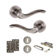 Quality image of Old English Warwick Door Handle Pack (3 Lever Lock Set - 3" CE Sashlock, 4" Slim Knuckle Hinges x2) - Matt Gun Metal | Sku. adpoe178mbn19 | available from Trade Door Handles.