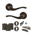 Quality image of Old English Warwick Door Handle Pack (Euro Lock Set - 2.5" CE Sashlock, 4" Fire Rated Hinges x3) - Urban Dark Bronze | Sku. adpoe178udb22 | available from Trade Door Handles.