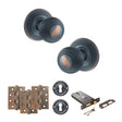 Quality image of Old English Ripon Door Knob Pack (Lock Set - Horizontal Sashlock, 4" Fire Rated Hinges x3) - Antique Copper | Sku. adpoe50rmkac71 | available from Trade Door Handles.