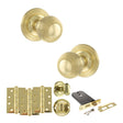 Quality image of Old English Ripon Door Knob Pack (Lock Set - Horizontal Bathlock, 4" Fire Rated Hinges x3) - Polished Brass | Sku. adpoe50rmkpb72 | available from Trade Door Handles.