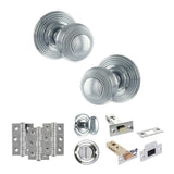 Quality image of Old English Ripon Door Knob Pack (Bathroom Set - 3" Deadbolt, 3" Fire Rated Hinges x3) - Polished Chrome | Sku. adpoe50rmkpc60 | available from Trade Door Handles.