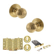 Quality image of Old English Ripon Door Knob Pack (Lock Set - Horizontal Sashlock, 4" Fire Rated Hinges x3) - Raw Brass | Sku. adpoe50rmkrb71 | available from Trade Door Handles.