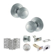 Quality image of Old English Ripon Door Knob Pack (Bathroom Set - 3" Deadbolt, 3" Fire Rated Hinges x3) - Satin Chrome | Sku. adpoe50rmksc60 | available from Trade Door Handles.