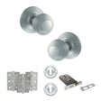 Quality image of Old English Ripon Door Knob Pack (Lock Set - Horizontal Sashlock, 3" Fire Rated Hinges x3) - Satin Chrome | Sku. adpoe50rmksc69 | available from Trade Door Handles.