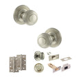 Quality image of Old English Ripon Door Knob Pack (Bathroom Set - 4" Deadbolt, 4" Slim Knuckle Hinges x2) - Satin Nickel | Sku. adpoe50rmksn65 | available from Trade Door Handles.