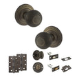Quality image of Old English Ripon Door Knob Pack (Bathroom Set - 4" Deadbolt, 4" Slim Knuckle Hinges x2) - Urban Bronze | Sku. adpoe50rmkub65 | available from Trade Door Handles.