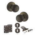 Quality image of Old English Ripon Door Knob Pack (Lock Set - Horizontal Sashlock, 4" Slim Knuckle Hinges x2) - Urban Bronze | Sku. adpoe50rmkub73 | available from Trade Door Handles.