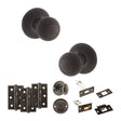 Quality image of Old English Ripon Door Knob Pack (Bathroom Set - 3" Deadbolt, 3" Fire Rated Hinges x3) - Urban Dark Bronze | Sku. adpoe50rmkudb60 | available from Trade Door Handles.