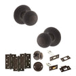 Quality image of Old English Ripon Door Knob Pack (Bathroom Set - 3" Deadbolt, 4" Fire Rated Hinges x3) - Urban Dark Bronze | Sku. adpoe50rmkudb62 | available from Trade Door Handles.