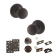 Quality image of Old English Ripon Door Knob Pack (Bathroom Set - 4" Deadbolt, 4" Slim Knuckle Hinges x2) - Urban Dark Bronze | Sku. adpoe50rmkudb65 | available from Trade Door Handles.