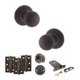 Quality image of Old English Ripon Door Knob Pack (Lock Set - Horizontal Bathlock, 3" Fire Rated Hinges x3) - Urban Dark Bronze | Sku. adpoe50rmkudb70 | available from Trade Door Handles.