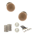 Quality image of Old English Bridlington Door Knob Pack (Lock Set - Horizontal Sashlock, 4" Slim Knuckle Hinges x2) - Satin Nickel | Sku. adpoe57rmksn73 | available from Trade Door Handles.