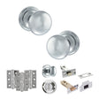 Quality image of Old English Harrogate Door Knob Pack (Bathroom Set - 3" Deadbolt, 3" Fire Rated Hinges x3) - Polished Chrome | Sku. adpoe58mmkpc60 | available from Trade Door Handles.