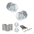 Quality image of Old English Harrogate Door Knob Pack (Lock Set - Horizontal Sashlock, 3" Fire Rated Hinges x3) - Polished Chrome | Sku. adpoe58mmkpc69 | available from Trade Door Handles.