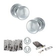 Quality image of Old English Harrogate Door Knob Pack (Lock Set - Horizontal Sashlock, 4" Fire Rated Hinges x3) - Polished Chrome | Sku. adpoe58mmkpc71 | available from Trade Door Handles.