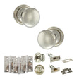 Quality image of Old English Harrogate Door Knob Pack (Bathroom Set - 3" Deadbolt, 4" Fire Rated Hinges x3) - Polished Nickel | Sku. adpoe58mmkpn62 | available from Trade Door Handles.
