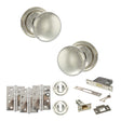 Quality image of Old English Harrogate Door Knob Pack (Lock Set - 3" Latch & Deadlock, 4" Fire Rated Hinges x3) - Polished Nickel | Sku. adpoe58mmkpn67 | available from Trade Door Handles.