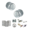 Quality image of Old English Harrogate Door Knob Pack (Bathroom Set - 3" Deadbolt, 3" Fire Rated Hinges x3) - Satin Chrome | Sku. adpoe58mmksc60 | available from Trade Door Handles.