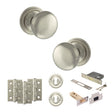 Quality image of Old English Harrogate Door Knob Pack (Lock Set - 3" Latch & Deadlock, 3" Fire Rated Hinges x3) - Satin Nickel | Sku. adpoe58mmksn66 | available from Trade Door Handles.