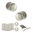 Quality image of Old English Harrogate Door Knob Pack (Lock Set - Horizontal Sashlock, 4" Fire Rated Hinges x3) - Satin Nickel | Sku. adpoe58mmksn71 | available from Trade Door Handles.